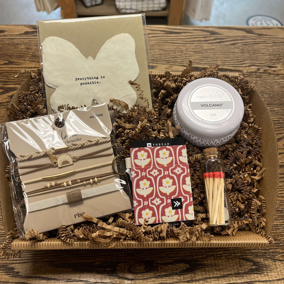 what is a good gift for graduation?  This box from local shop, Curate Mercantile in Colorado.  