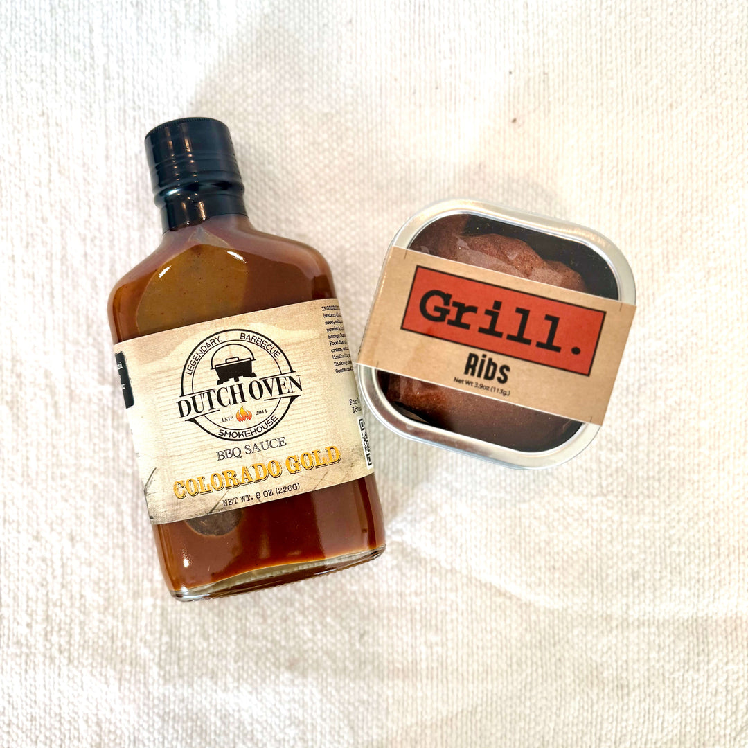 Fire up the grill with our Mile High BBQ Gift Set — a simple but flavor-packed pairing perfect for BBQ lovers, grill masters, and anyone who appreciates bold Colorado-made flavor. This gift set features locally crafted Colorado BBQ sauce paired with a savory rib spice rub to take cookouts, smoked meats, and backyard grilling to the next level.
