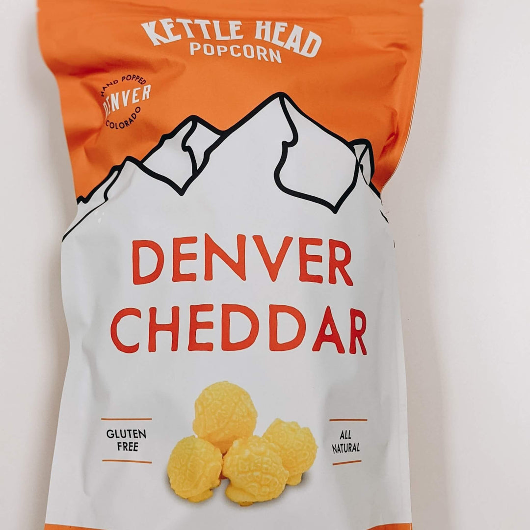 Denver Cheddar gluten free Kettle Head popcorn is delicious!